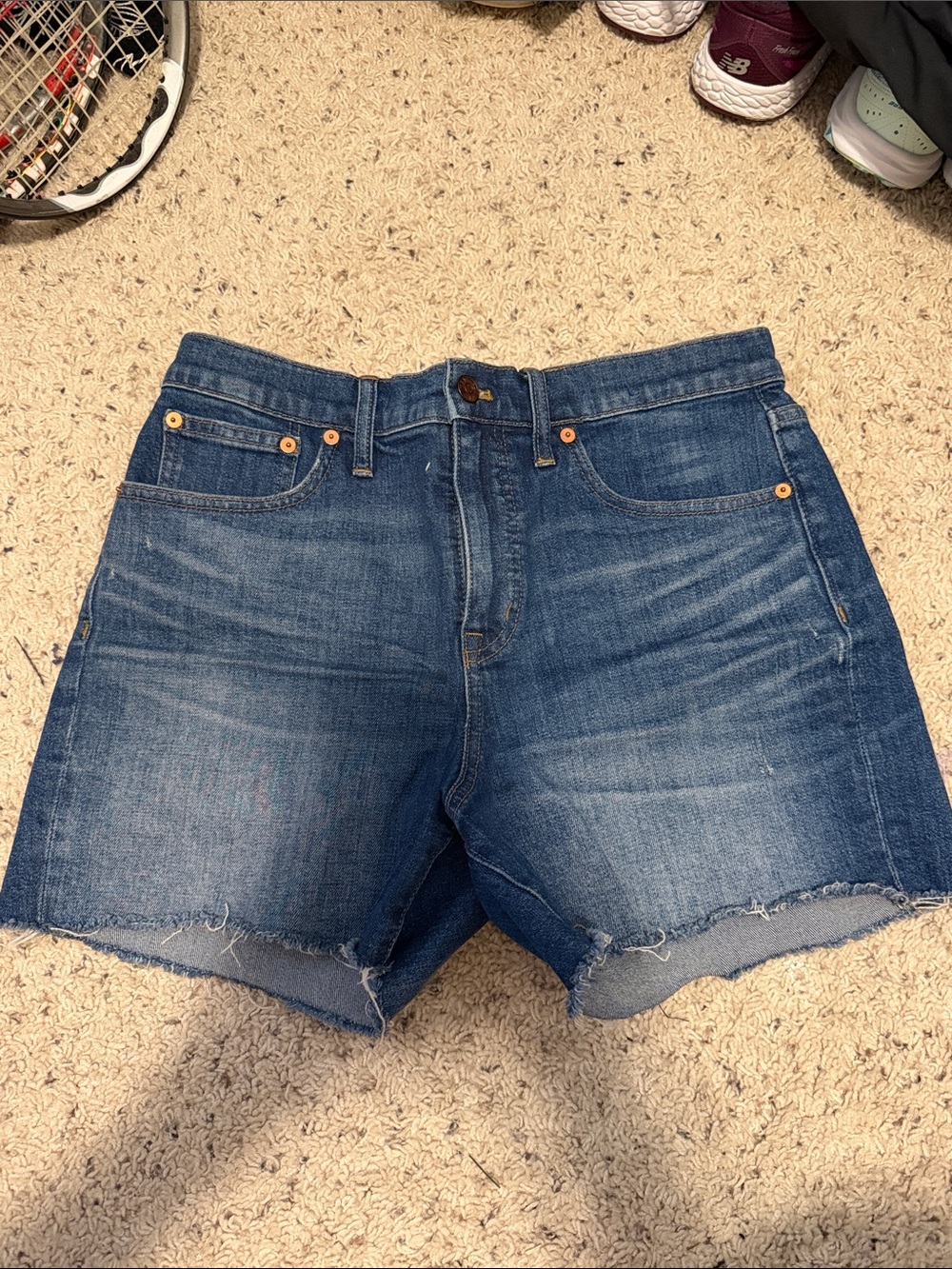 Madewell Blue Denim Cutoff High-Rise Shorts